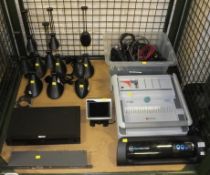 Audio Visual Equipment - Desk Lamp, Binder, DVD Player, Cables, GBC Laminator