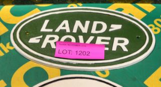 Land Rover Cast Sign.