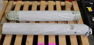 2x Rolls Plastic Sheeting - Unfolded Size 25m x 4m.