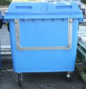 Mobile Rubbish Wheelie Bin Large Blue