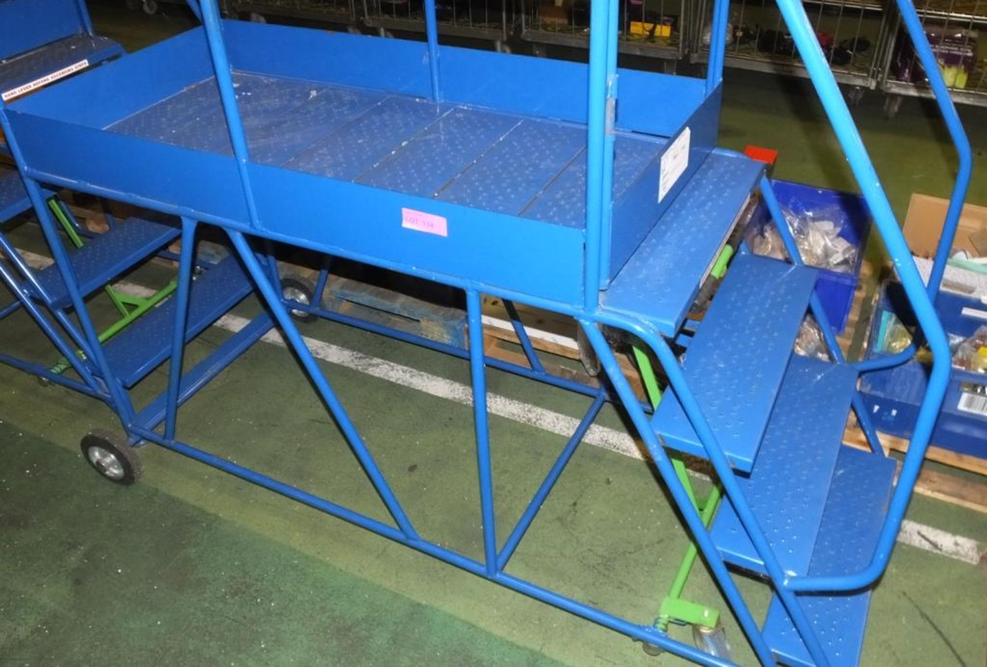 Mobile Safety 4 Step & Platform - Blue Large - L2150 x W760 x H2020mm - Image 2 of 2
