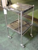 Stainless Steel Medical Table H 880 x W 470 x D 470mm.