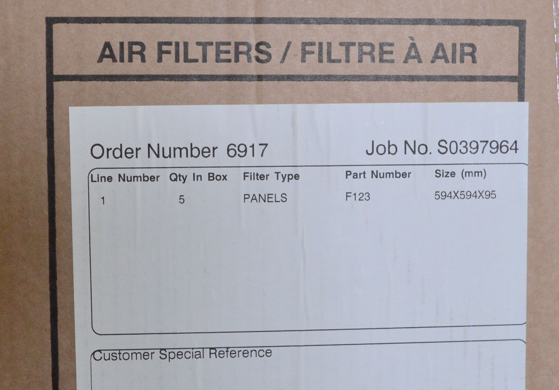 6x Boxes Air Filters 594 x 594 x 95mm. - Image 2 of 2
