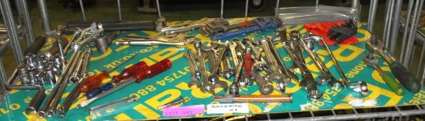 Various Hand Tools - Hammer, Sockets, Spanners, Wrenches