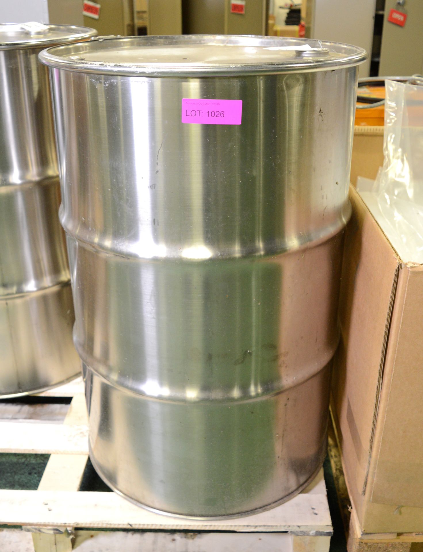 Stainless Steel 45 Gallon Drum.
