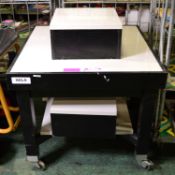 Mobile Display Table Unit Black/Green L850xW850xH770mm