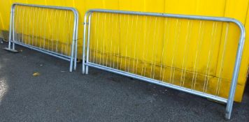 4x Metal Barriers - Not Freestanding