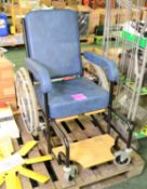 Wheelchair with Permanent Footrest.
