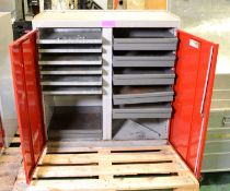 Metal Multi Drawer Tool Cabinet L 1000 x W 500 x H 1000mm.