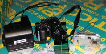 Polaroid OneStep Flash Camera, Sony Cyber-Shot Digital Camera