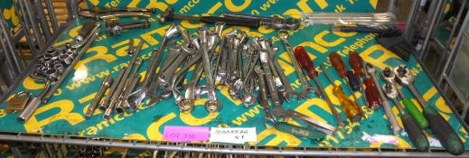 Various Hand Tools - Hammer, Sockets, Spanners, Wrenches