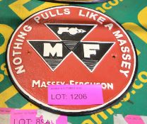 Massey-Ferguson Cast Sign.