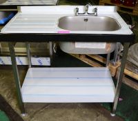 Stainless Steel Single Sink Unit L 1000 x W 600 x H 970mm.