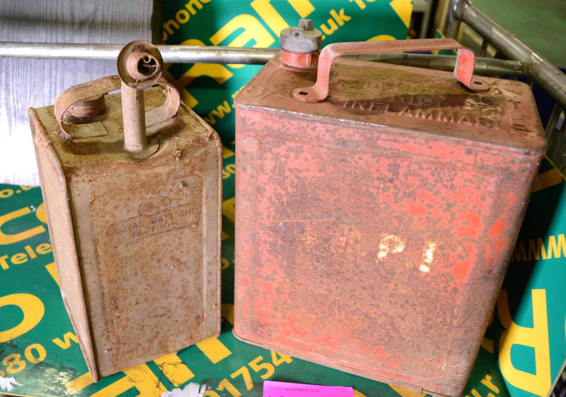 Vintage Paraffin & Petrol Cans. - Image 2 of 2