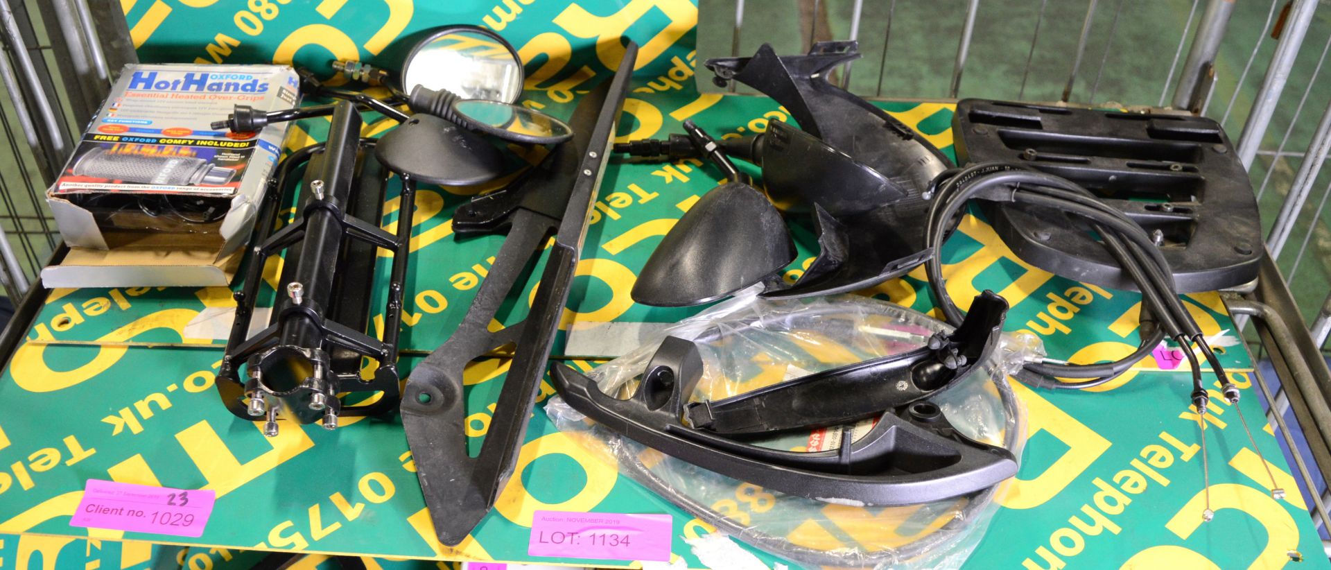 Motorcycle Parts - Heated Grips, 2 sets Mirrors, Chain Guard, Honda Hornet, Triumph Sprint