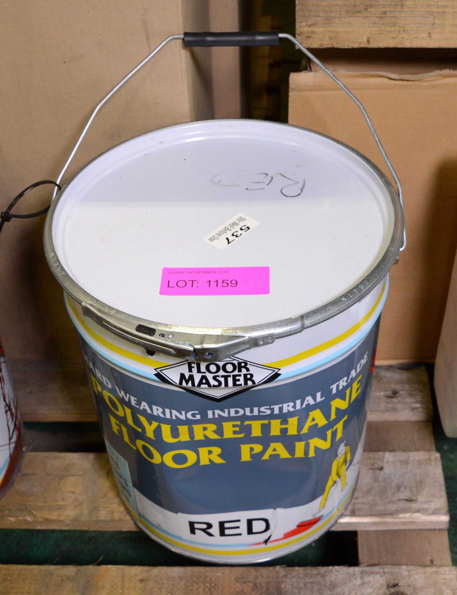 20 ltr Red Floor Master Industrial Paint - COLLECTION ONLY.