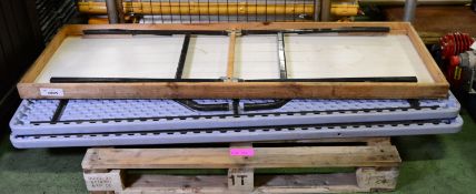Folding Tables L 1800 x W 600 x H 790mm.