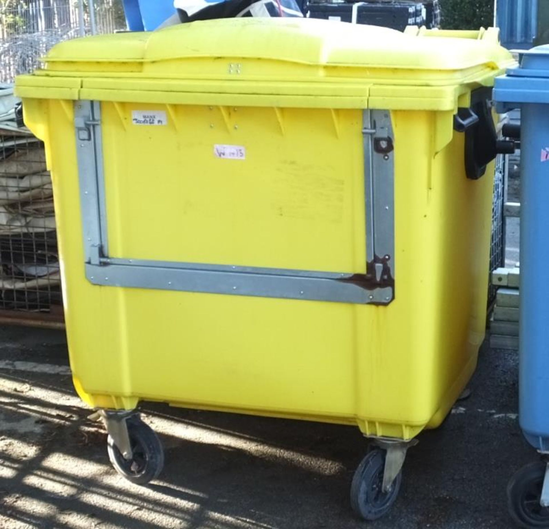 Mobile Rubbish Wheelie Bin Large Yellow