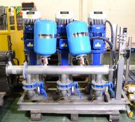 Triple Lowara Series Pump with Hydrovar Controller.