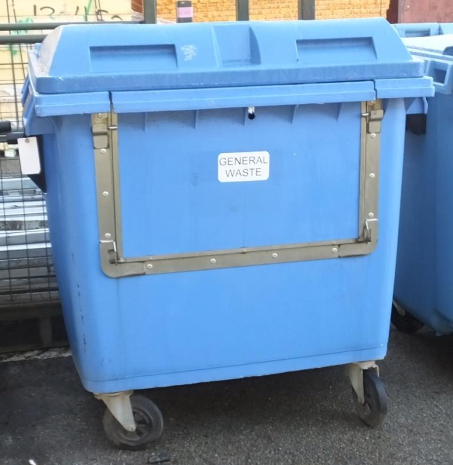 Mobile Rubbish Wheelie Bin Large Blue