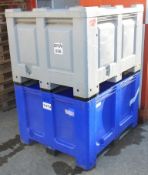 2x Plastic Shipping Case Pallets L1220 x W1020 x H800mm - Only 1 Lid