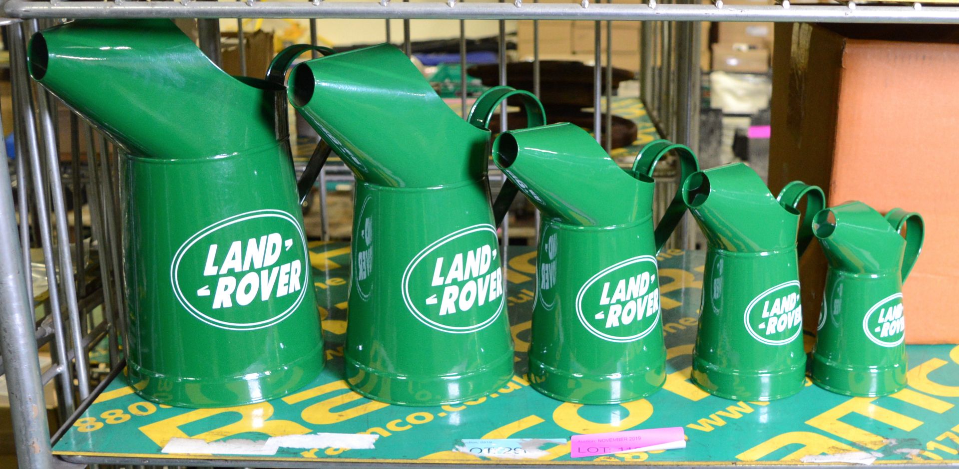 Set of Land Rover Reproduction Oil Cans.