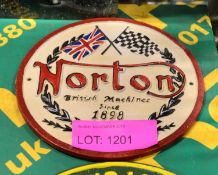 Norton Cast Sign.