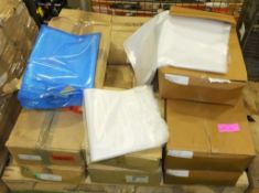 15x Boxes Various Sized Polythene Clear Bags