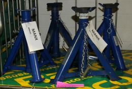 4x Axel Stands Small (Draper Blue) Collapsible SWL 2000KG