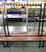 Peg & Bench Stand W 1500 x D 750 x H 1800mm.