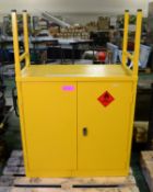 Metal Cabinet Yellow H 1380 x W 920 x D 460mm.