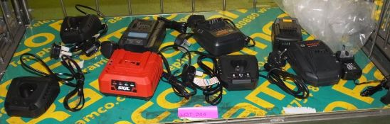 Various Power Tool battery chargers