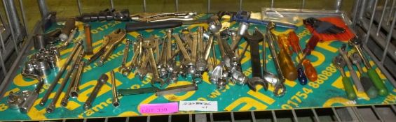 Various Hand Tools - Hammer, Sockets, Spanners, Wrenches