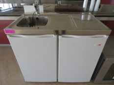 JOHN STRAND BY ELECTROLUX COMBINED SINK UNIT AND FRIDGE