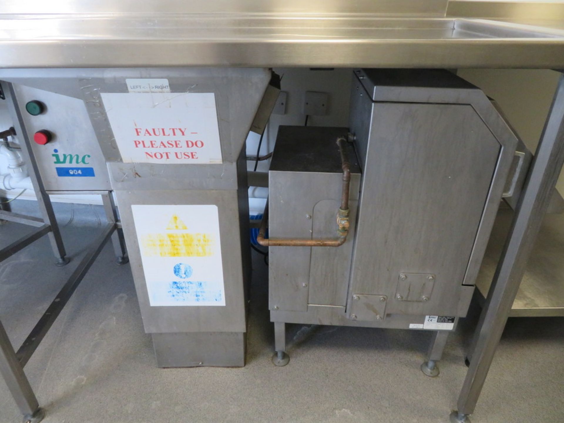 2012 HOBART MODEL AMXXRS-30 STAINLESS STEEL PASS-THROUGH WAREWASHER - Image 10 of 12