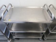 STAINLESS STEEL THREE TIER TROLLEY