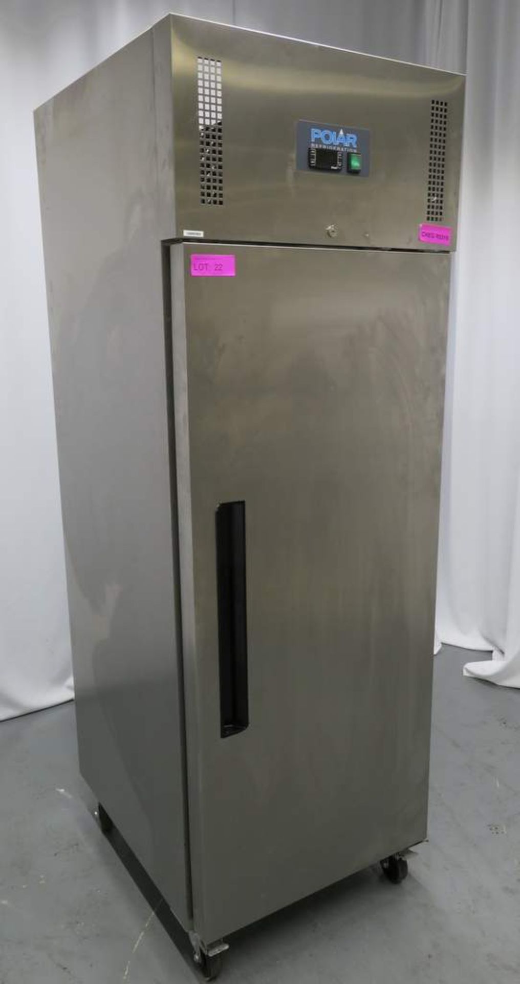 Polar G592 Upright Stainless Steel Refrigerator.
