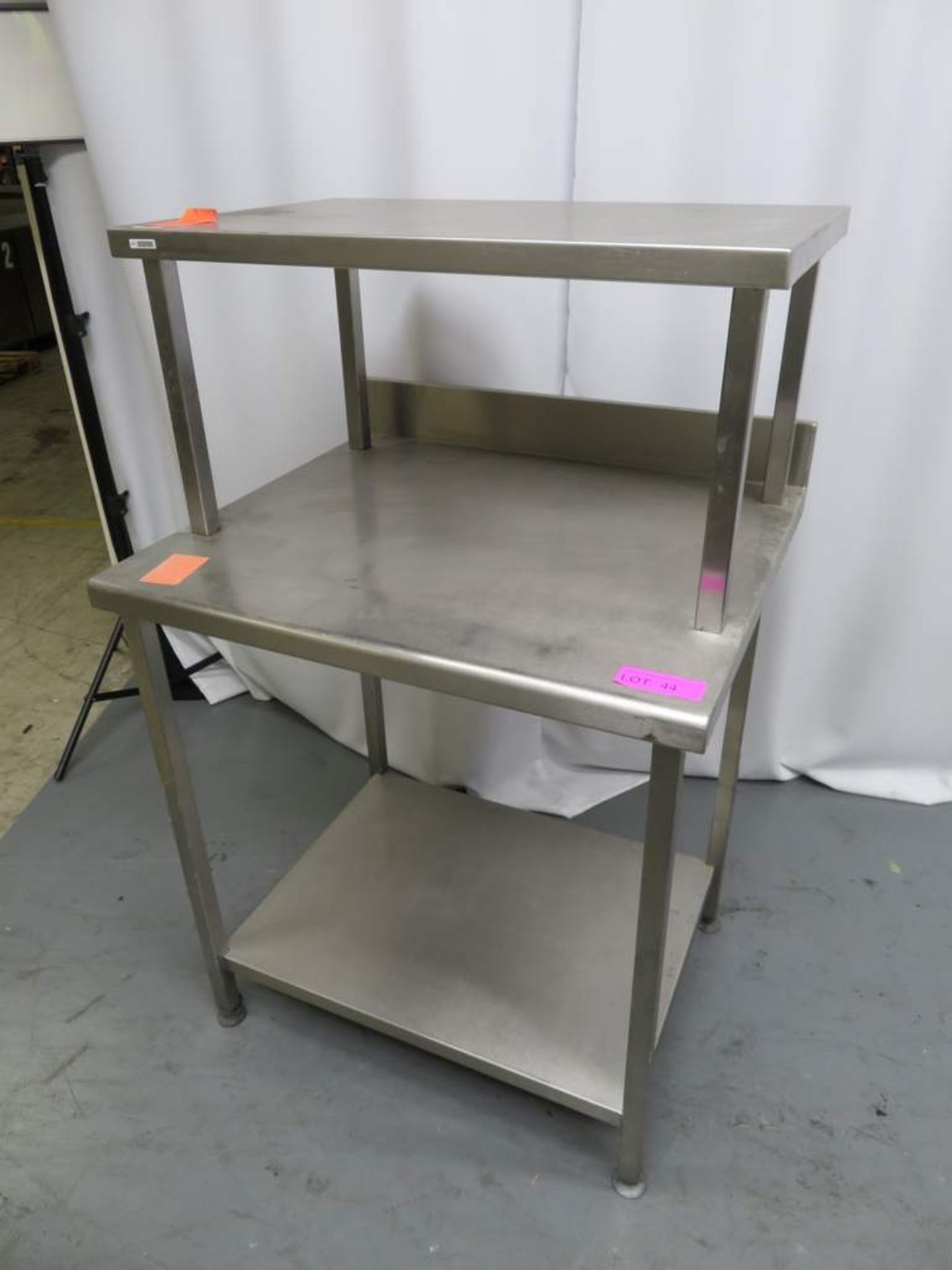Double Tier Stainless Steel Preparation Table. Dimensions: 800x700x1260mm (LxWxH) - Image 3 of 4