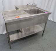 Stainless Steel Single Sink. Dimensions: 1200x700x990mm (LxWxH)
