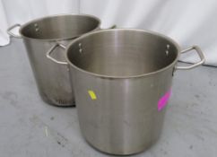 2x Cooking Pot With Handles.