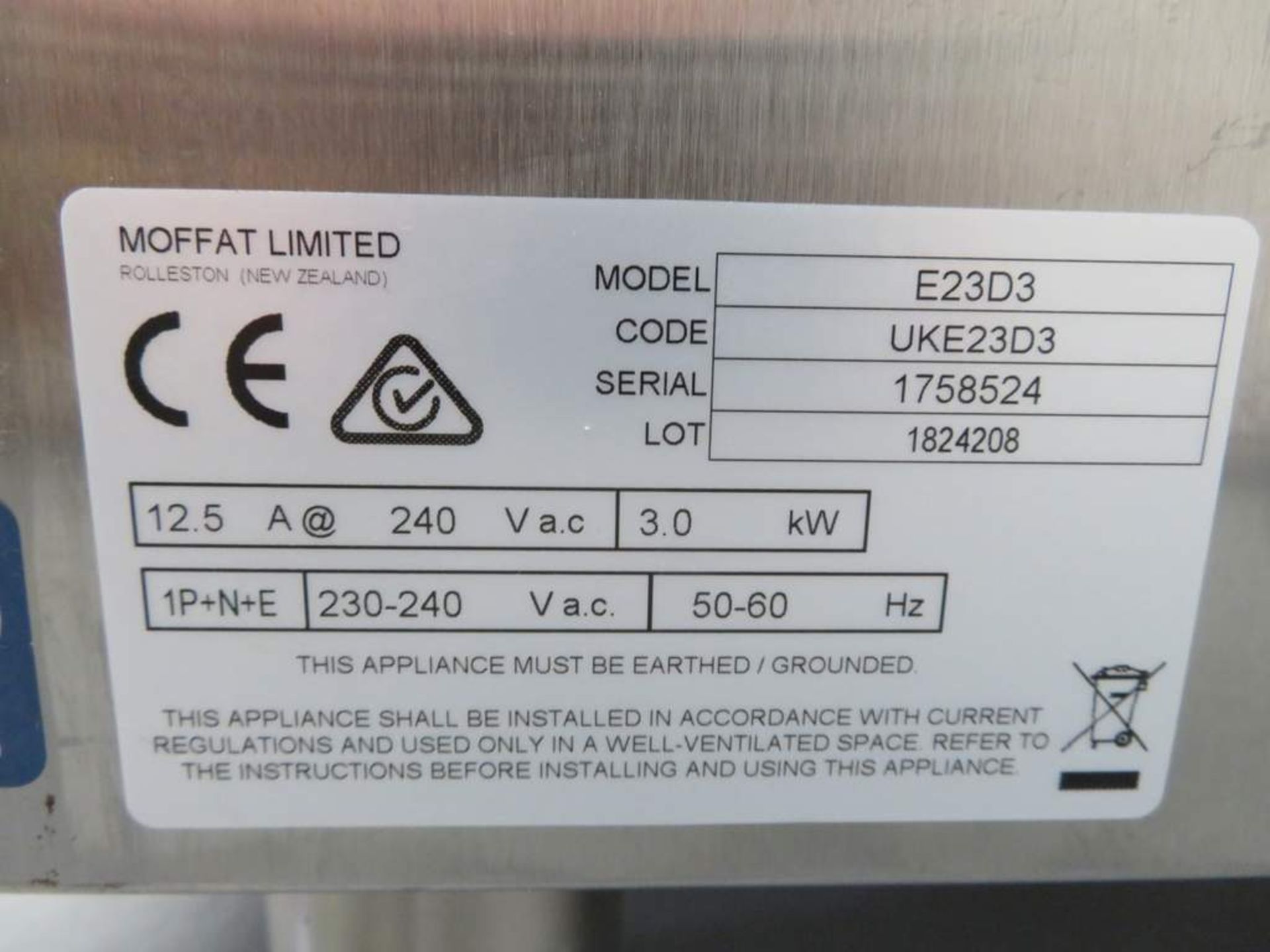 Blueseal CP994 Digital Electric Convection Oven. - Image 6 of 7