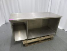 Stainless Steel Kitchen Prep Counter, Rational Oven Stand & Prep Table Frame.