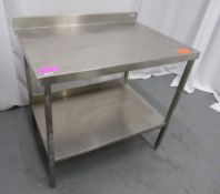 Stainless Steel Preparation Table. Dimensions: 1000x700x910mm (LxWxH)