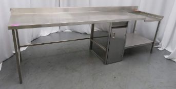 Stainless Steel Multi Purpose Prep Worktable. Dimensions: 2900x800x1200mm (LxWxH)