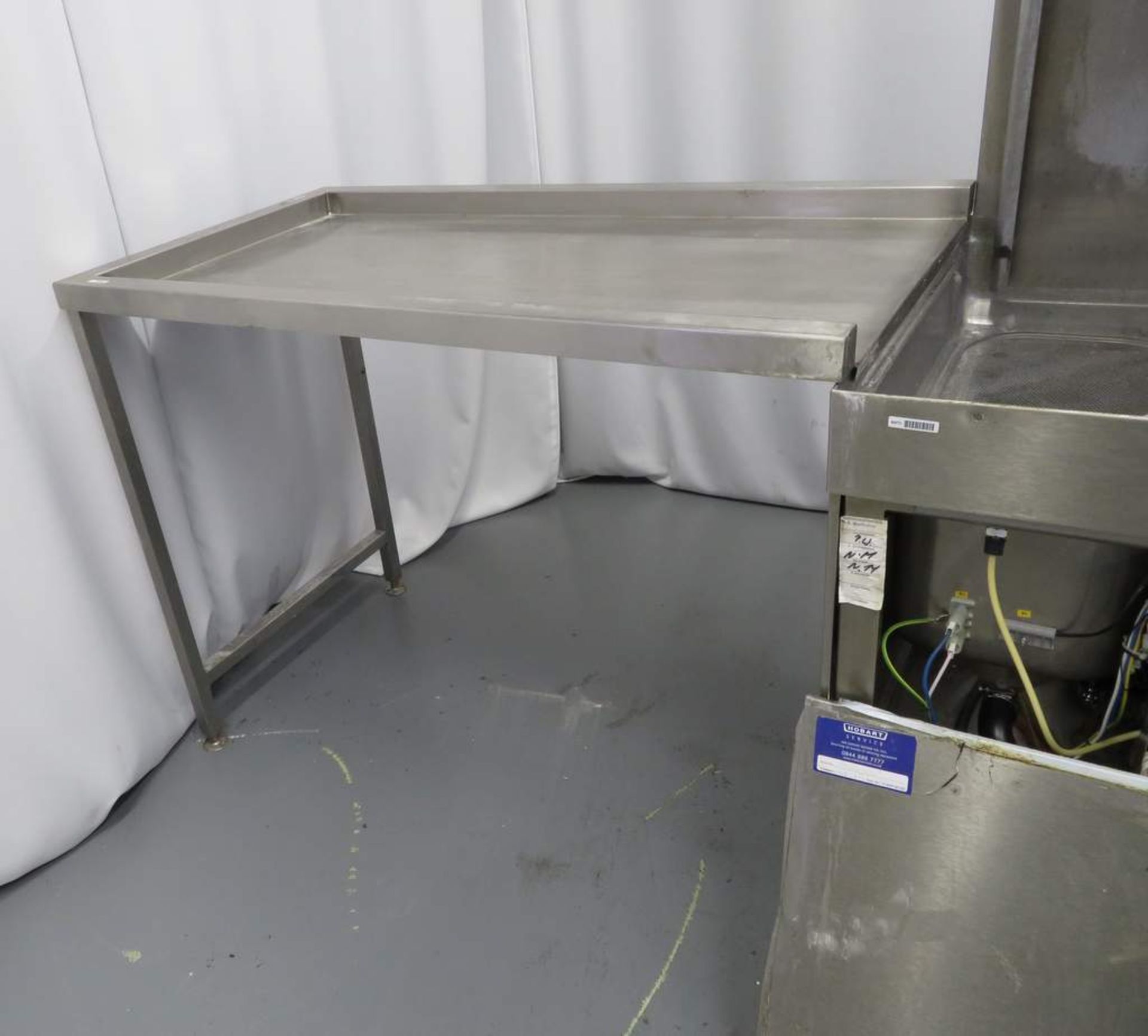 Hobart Dish Washer Complete With Sink & Drainer Table. Dimension: 720x840x1500mm (LxWxH) - Image 11 of 11