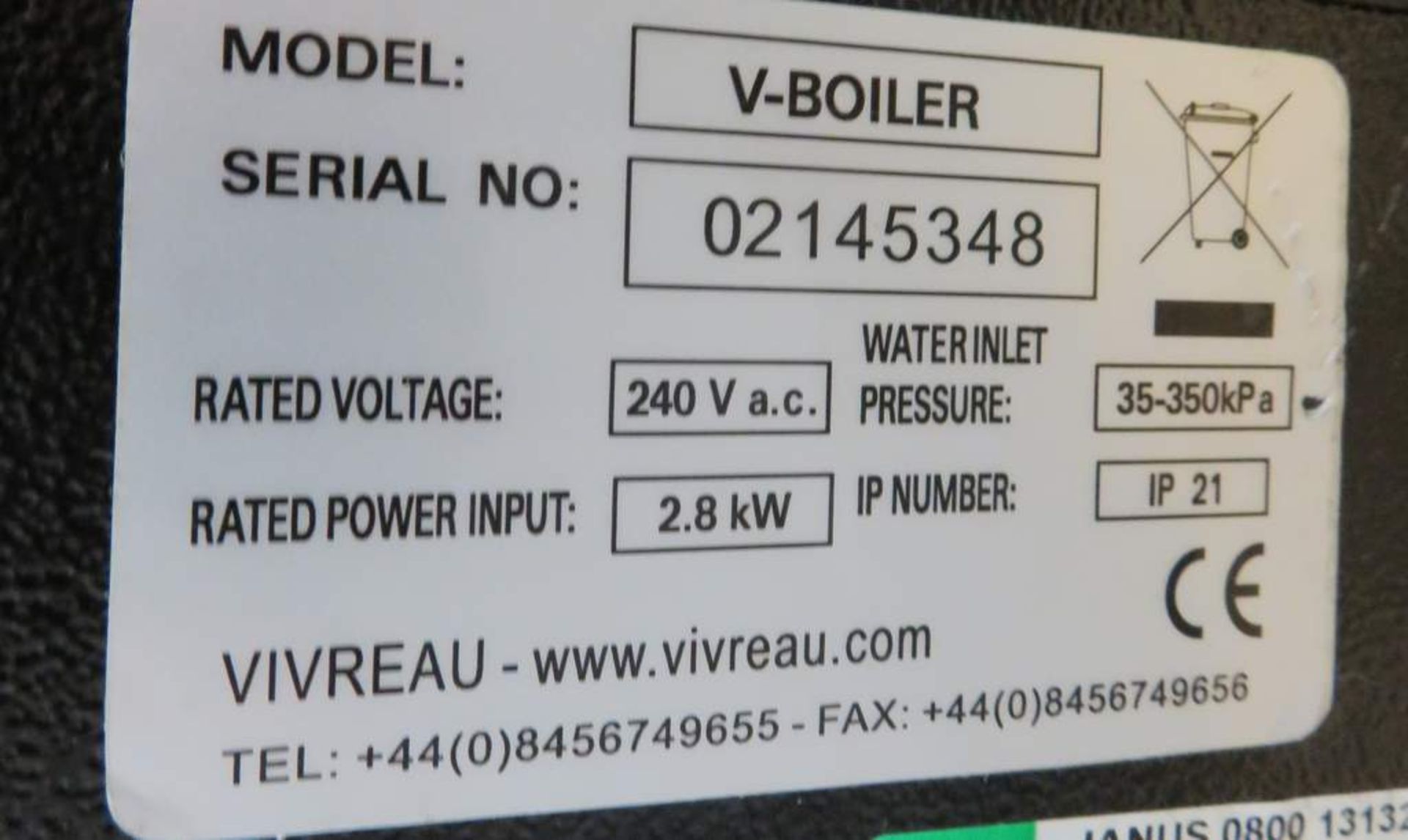 Cornelius Carb 2000, Viverau Vertical Undercounter & 2x V-Boiler. - Image 3 of 9