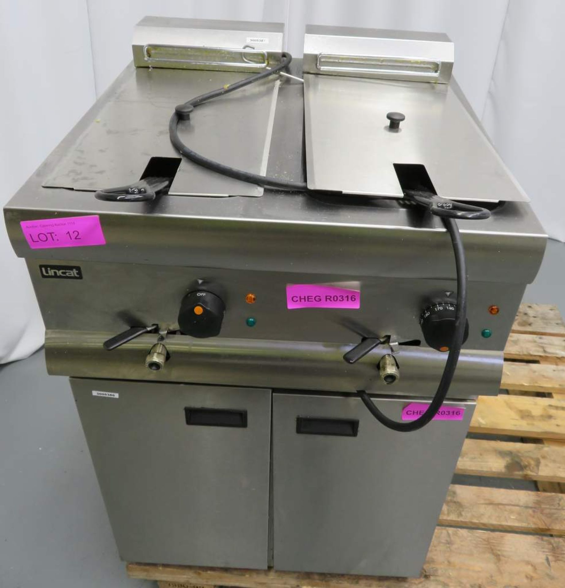 Lincat DF66 Pro-Lite Tabletop Fryer - 2 x 7Ltr & Falcon ProLite Double Door Pedestal. - Image 4 of 12