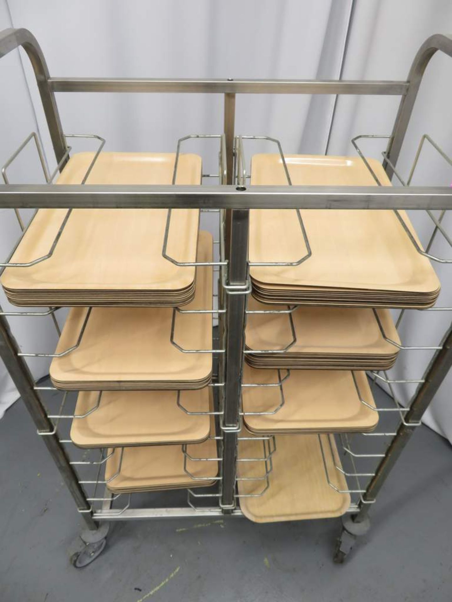Mobile Double Tray Rack. Dimensions: 860x550x1450mm (LxWxH) - Image 3 of 4