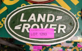 Land Rover Cast Sign.