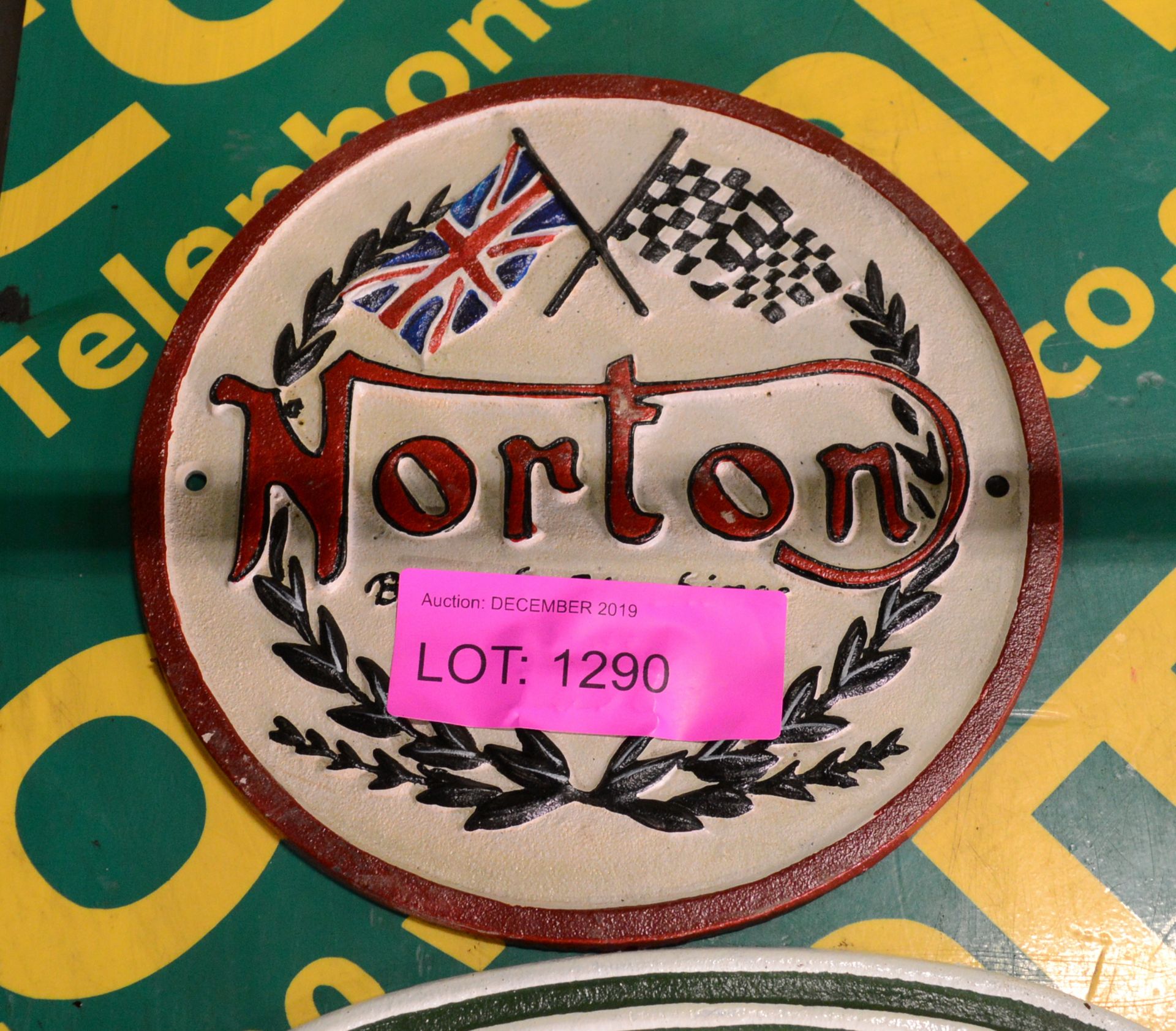 Norton Cast Sign.